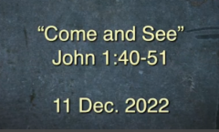 Come and See - John 1:40-51