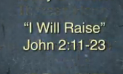 I Will Raise - John 2:11-23