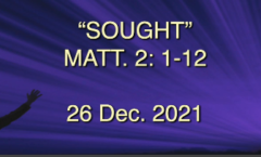 Sought - Matthew 2:1-12