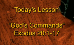 God Commands - Exodus 20:1-17