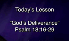 God's Deliverance - Psalm 18:16-29