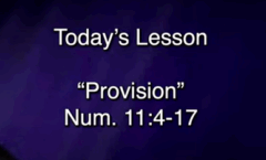 Provision - Numbers 11:4-17