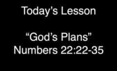 God's Plans - Numbers 22:22-35